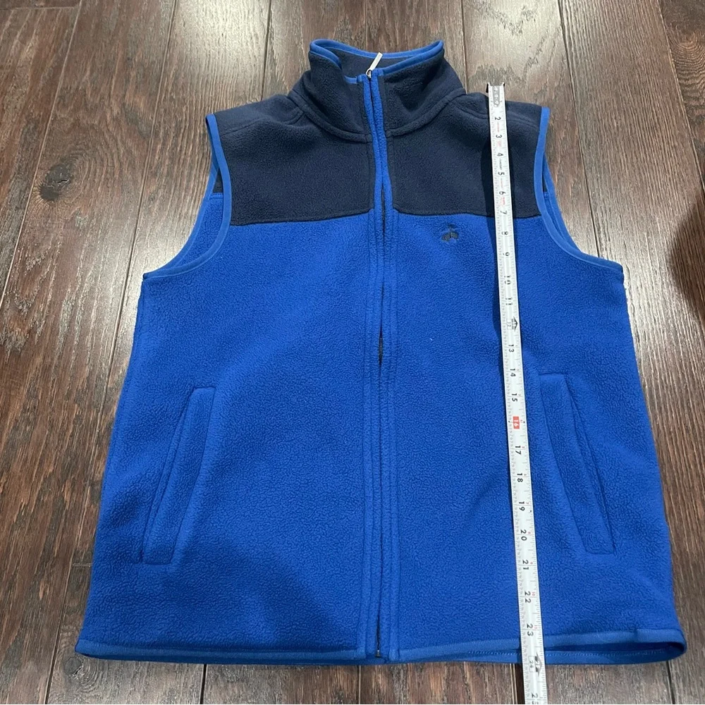 Brooks Brothers Men Sleeveless Full Zip Fleece Vest Blue Size Small